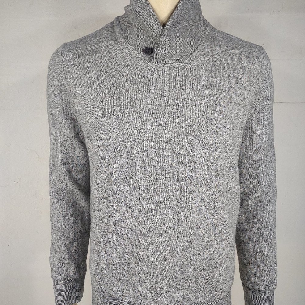 Untuckit gray 100% Cotton mock neck pullover sweatshirt mens Large